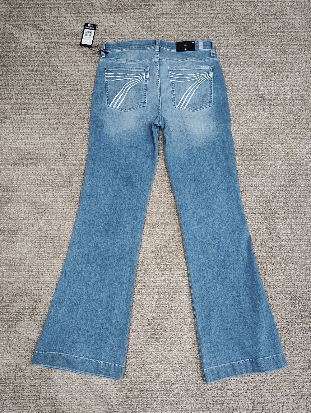 NWT! Women's 7 For All Mankind Dojo Tailorless Ideal Denim Jeans Size 31 - Picture 4 of 7